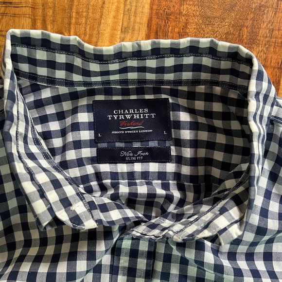 100% Cotton Non-Iron Gingham Summer Oxford Shirt [Charles Tyrwhitt] - Picture 5 of 5